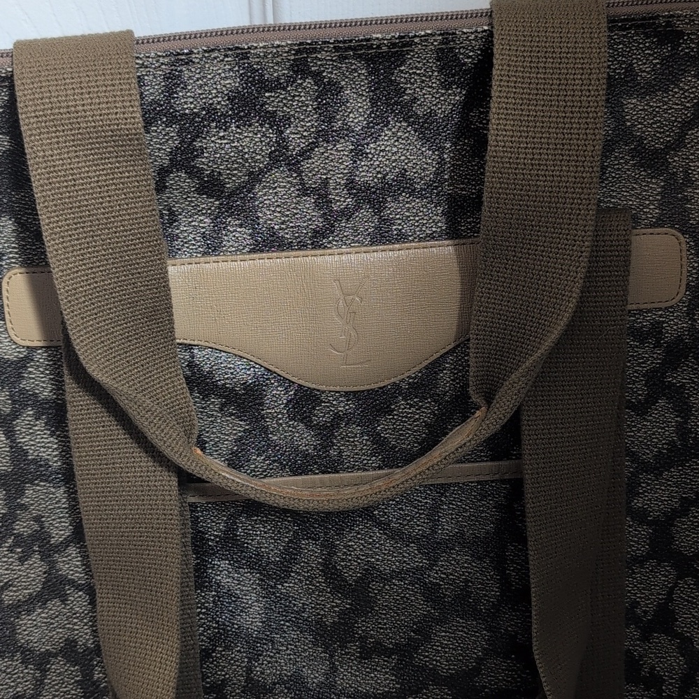 Vintage Yves Saint Laurent Giraffe-Print Boston Bag and Make-up Pouch - Picture 4 of 11